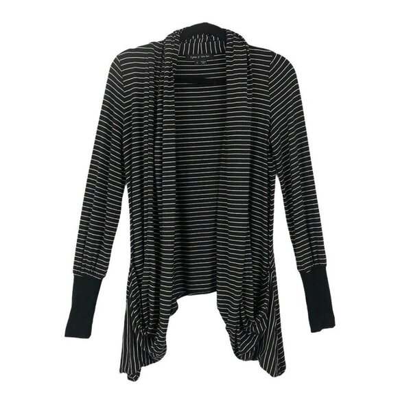 Karen Kane Size S Black White Striped Cardigan - Picture 1 of 4